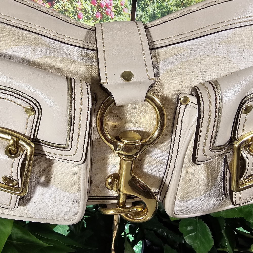 Coach Legacy Signature Ivory and Beige Shoulderbag | Handbag - Picture 13 of 15